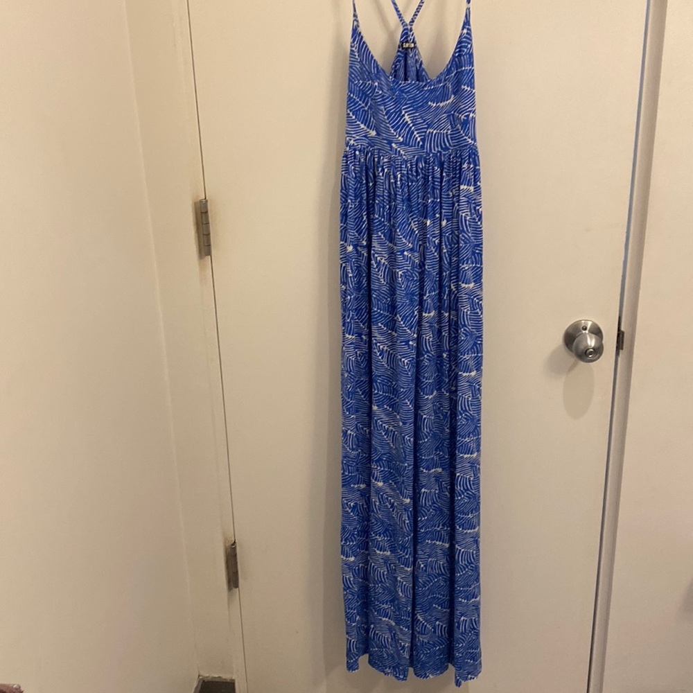 CLayton maxi dress blue white medium